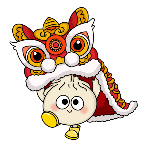 FHC x Artbedo Lion Dance Bao Vinyl Sticker