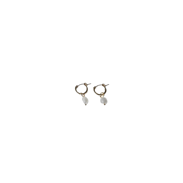 Anna Hoops + Pearl Drop Charms