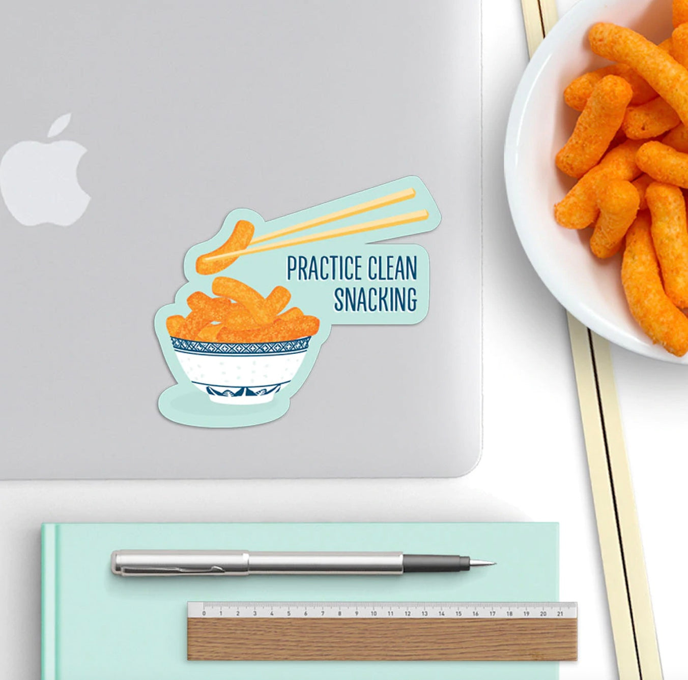 Cheetos & Chopsticks Vinyl Sticker Foo Hung Curios