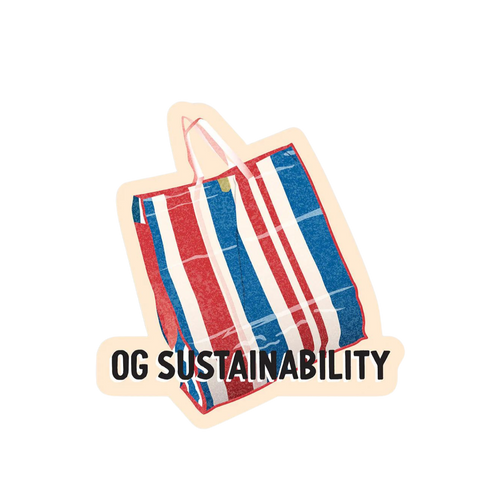 Red White Blue Bag Vinyl Sticker