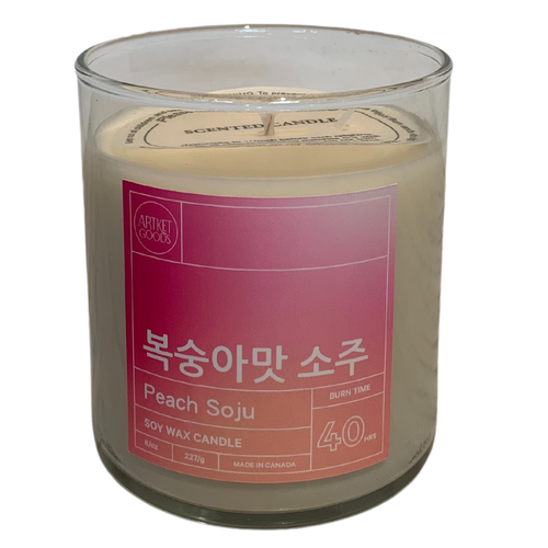Korean Peach Soju Soy Wax Candle