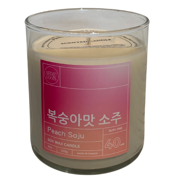 Korean Peach Soju Soy Wax Candle