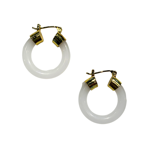Jade Hoop Earrings