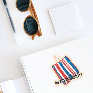 Red White Blue Bag Vinyl Sticker