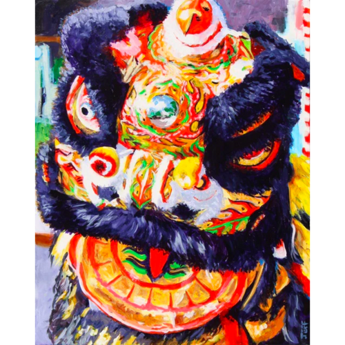 VPD Lion Dance Print