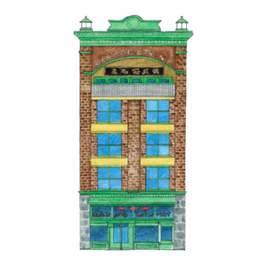 Chinatown Vancouver Illustrations Single Cards