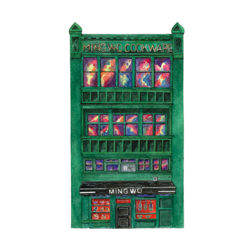 Chinatown Vancouver Illustrations Single Cards