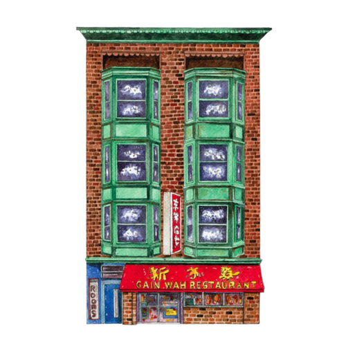 Chinatown Vancouver Illustrations Single Cards