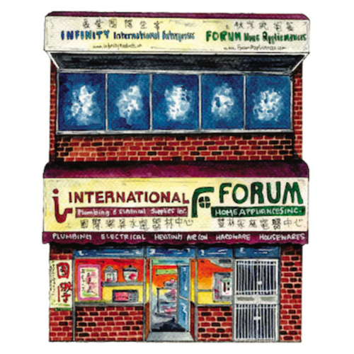 Chinatown Vancouver Illustrations Single Cards