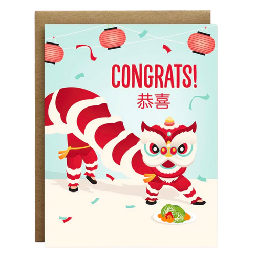 Congrats Lion Dance Card